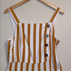 yellow and white striped jumper